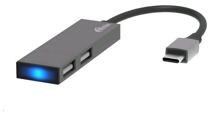 USB Hub Ritmix CR-4201 Metal