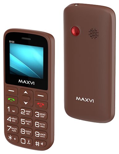 Телефон MAXVI B100, коричневый