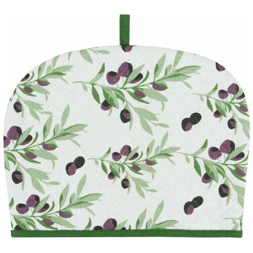 Чехол на чайник ЗефирТекс Чехол на чайник Black olives, веточки, зеленый (30х25 см,)