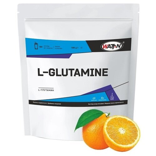 фото Watt nutrition l-glutamine / l-глютамин, 500 гр. зелёное яблоко watt-n