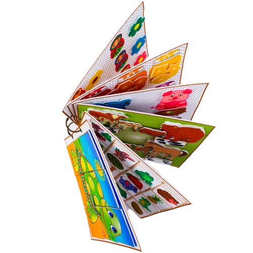 Обучающая книжка из фетра на липучках для малышей 