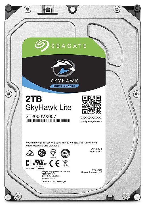 Жесткий диск Seagate SkyHawk 2 ТБ ST2000VX007