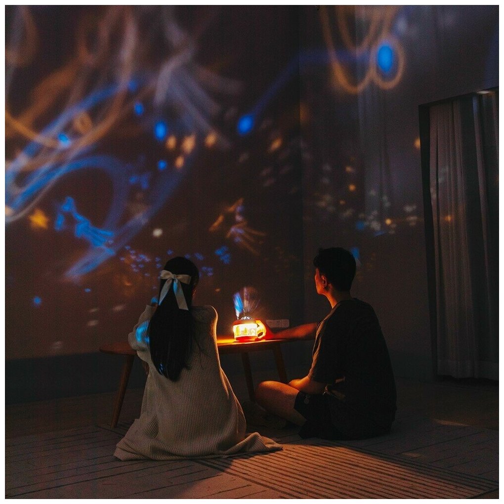 Ночник-проектор звездного неба Grand Price (увлажнитель воздуха + аромадиффузор детский), белый, лев - фотография № 10