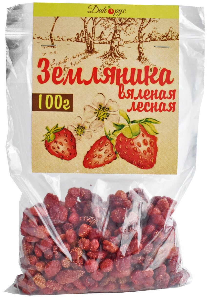 Вяленая земляника Дикодар 100 гр, натуральный продукт, сбор 2024