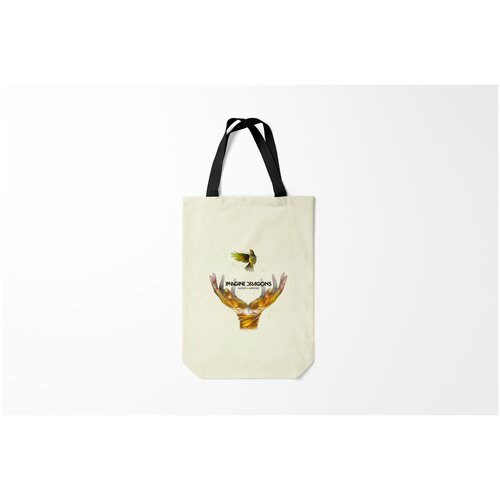 фото Сумка-шоппер / 31х42 см / рок / imagine dragons руки с птичкой burnettie