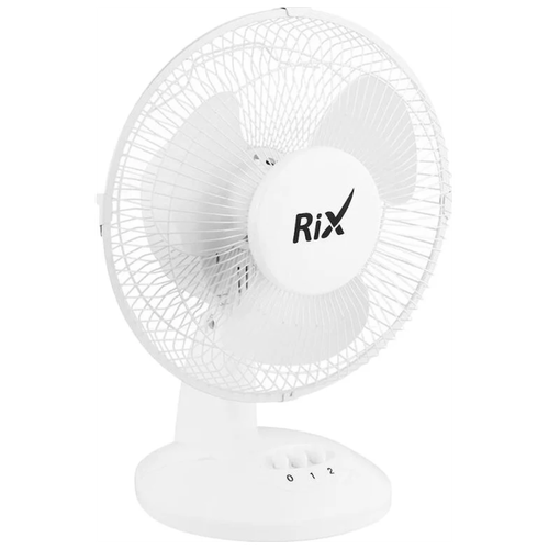 Вентилятор, настольный вентилятор, мини-вентилятор Rix, вентилятор с режимами работы на корпусе, вентилятор белого цвета