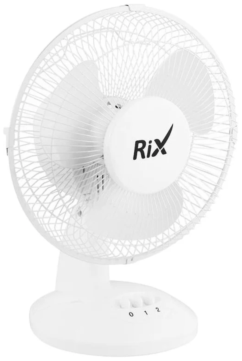 Вентилятор, настольный вентилятор, мини-вентилятор Rix, вентилятор с режимами работы на корпусе, вентилятор белого цвета