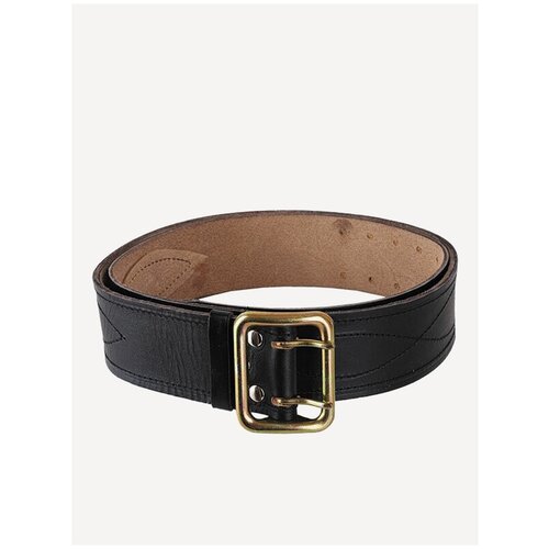 фото Ремень кожаный черный 4 сплав