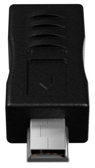Адаптер-переходник GSMIN RT-60 mini-USB (M) - micro-USB (F) (Черный)