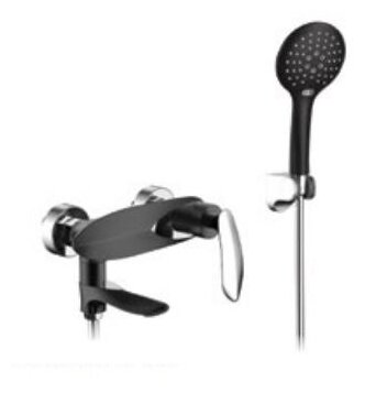 Смеситель для ванны Grocenberg GB8001 черный/хром