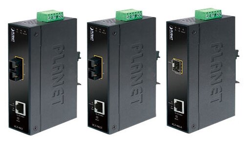 Промышленный управляемый гигабитный медиаконвертер PLANET IGT-905A 942500₽