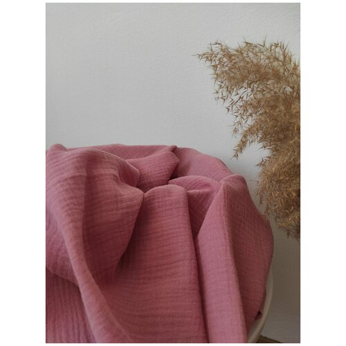 Мягкая муслиновая пеленка premium для малышей bpkids 100х100 см, хлопок, пудра