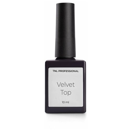 TNL Professional Верхнее покрытие Top Gel Polish Velvet, прозрачный, 10 мл