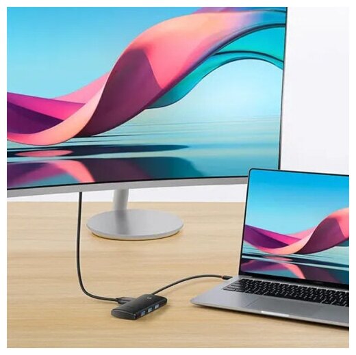 Хаб Baseus Lite Series 5-Port Type-C HUB Docking Station - Type-C to HDMIUSB30x3PD WKQX040001