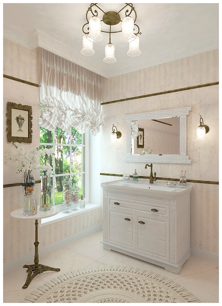 Зеркало для ванной EvaGold Taylor 100 №3 белое - фотография № 7