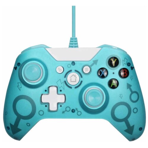 Проводной геймпад для Xbox One/PS3/PC N-1 (Бирюза) wired controller gamepad consoles for one one s one x series controller gamepads for laptop windows 7 8 10 joystick