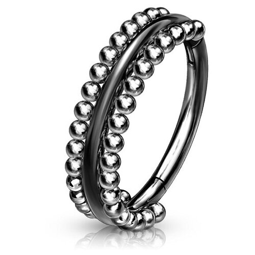 фото Кафф из стали с сегментными кольцами rh022-1608-k spikes