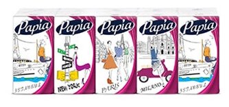 Платочки бумажные PAPIA Classic 10шт 4 слоя - фотография № 2