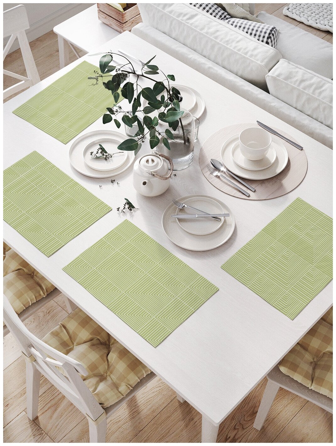 Комплект салфеток JoyArty "Идеи с полосами" для сервировки стола (32х46 см, 4 шт.)