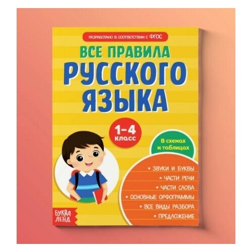 Все правила по русскому языку для начальной школы, книга 36 стр / Шпаргалки по русскому языку для 1-4 классов