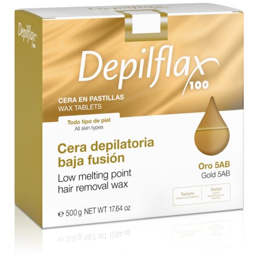 Воск в брикетах Золотой Depilflax100, 500 гр