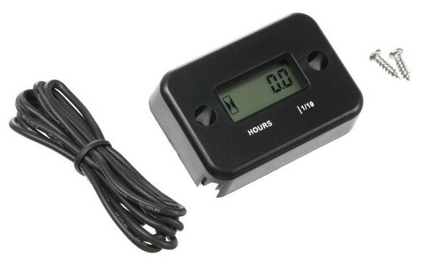 фото Счетчик моточасов 54х35х14 мм, ЖК-дисплей, IP67, черный