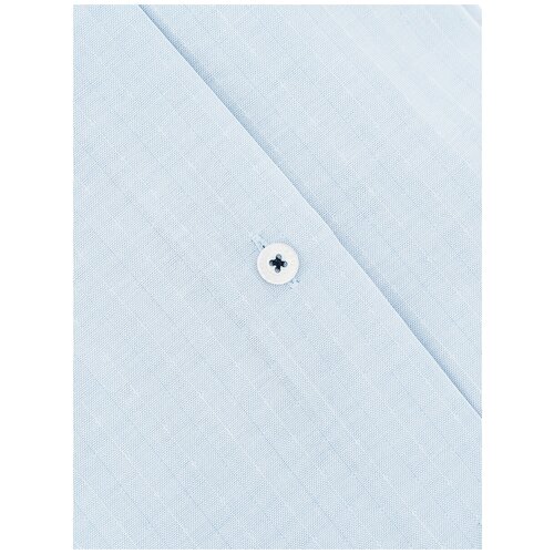 фото Рубашка мужская длинный рукав greg 211/111/3350, прямой силуэт / сlassic fit, цвет голубой, рост 174-184, размер ворота 44