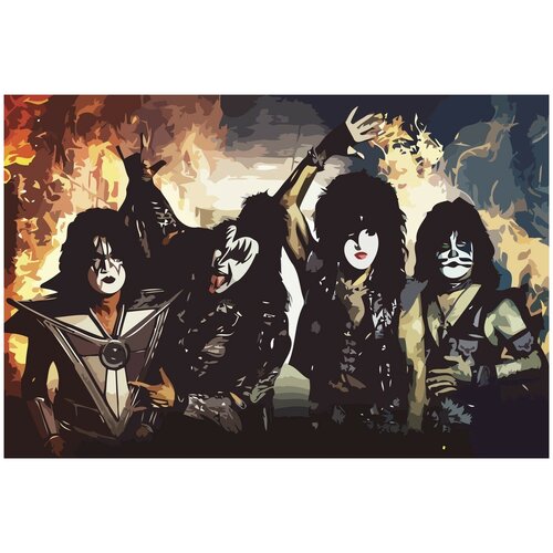 Картина по номерам на холсте kiss - 3 картина по номерам на холсте kiss 3