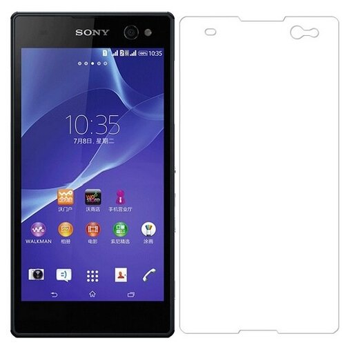 Защитная пленка MyPads для телефона Sony C3 глянцевая