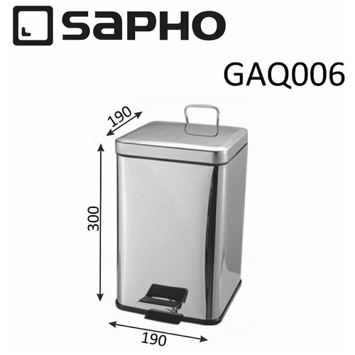 Ведро для мусора Sapho Simple line GAQ006 Хром