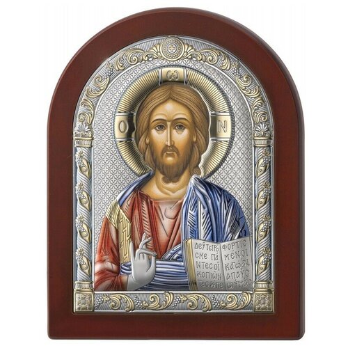 Икона Иисус Христос 84127/COL, 17х22 см, цвет: серебристый икона иисус христос valenti 84127 1oron 6х8