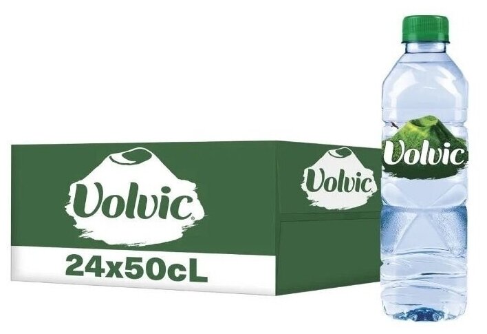 Вода минеральная Volvic (Вольвик), 0,5 л х 24 шт, негазированная, пэт