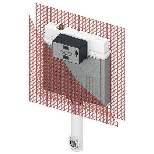 Сливной бачок TECEbox Octa II, 8 см, для напольного унитаза, с арматурной сеткой, установочная высота 1075 мм 9370500