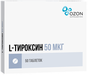 L-Тироксин таб., 50 мкг, 50 шт.