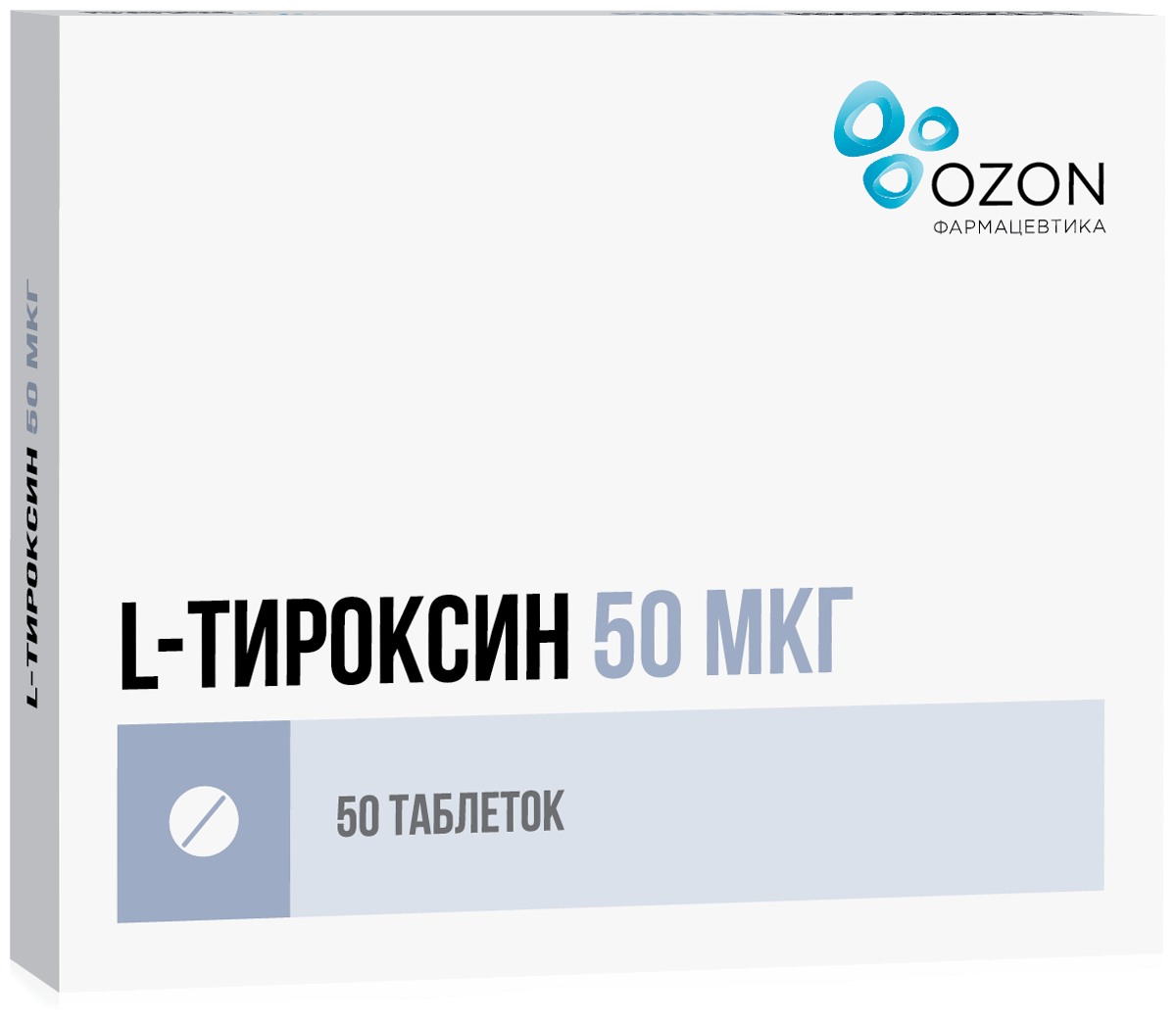 L-Тироксин таб., 50 мкг, 50 шт.