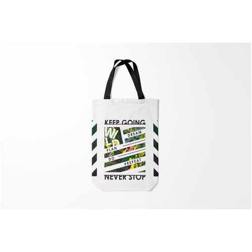 фото Сумка-шоппер / 31х42 см / популярные иллюстрации / модные keep going dream burnettie