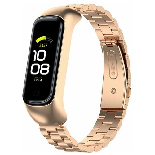Стальной браслет для Samsung Galaxy Fit 2 SM-R220 розовое золото 131900₽