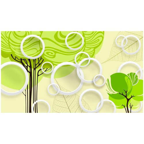 Фотообои Уютная стена Декоративные силуэты цветов и деревьев 470х270 см Бесшовные Премиум единым полотном 23980₽