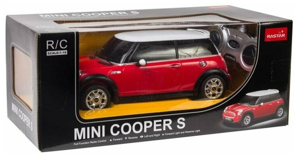 Радиоуправляемая машинка Rastar 1:18 Minicooper S (красный) 21800