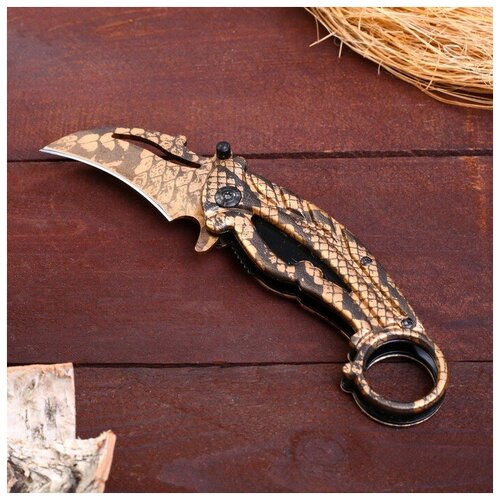 фото Нож-керамбит "ящерицы", лезвие 6 см, с фиксатором no name