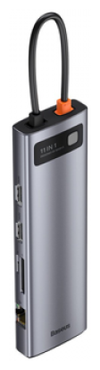 USB-концентратор Хаб Hub Baseus Metal Gleam Series 5 в 1 CAHUB-CX0G (Space Grey) Type-C(PD), HDMI, 3xUSB 3.0.