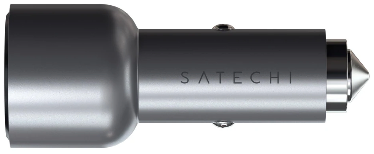 Автомобильное зарядное устройство Satechi 40W Dual USB-C Car Charger, 2xUSB Type-C (PD), Серый ST-U2C40CCM - фото №3
