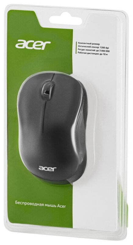 Мышь беспроводная ACER OMR160 черный USB 1545794