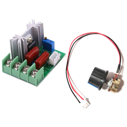 Симисторный регулятор мощности 2000Вт 220В Диммер с выносным резистором