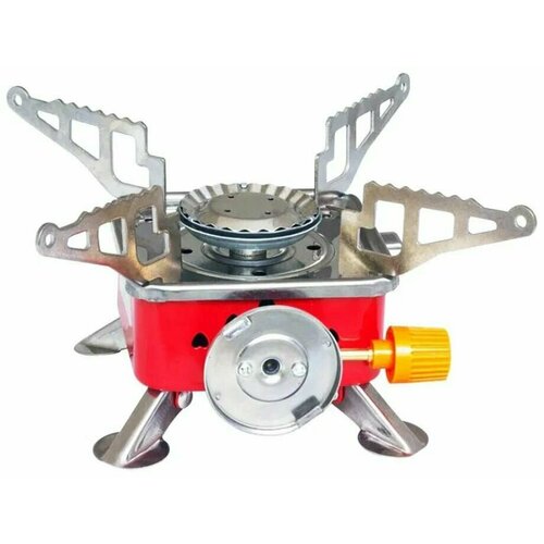 Портативная походная газовая плитка маленькая в чехле