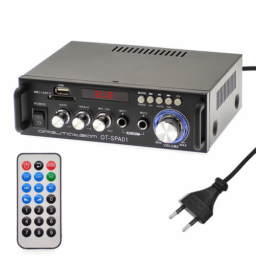 Усилитель звука (2х60Вт, USB, TF, FM, bluetooth) орбита OT-SPA01