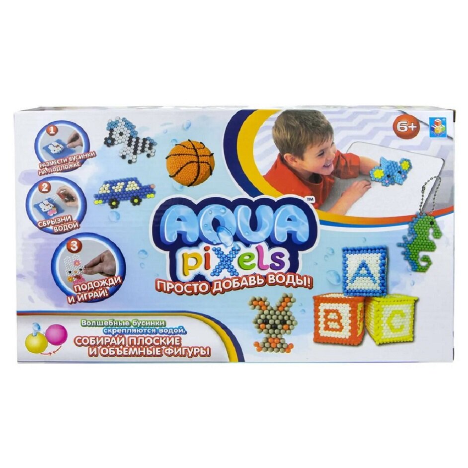 Набор для творчества 1Toy Aqua pixels Принцесса 600 деталей - фото №14