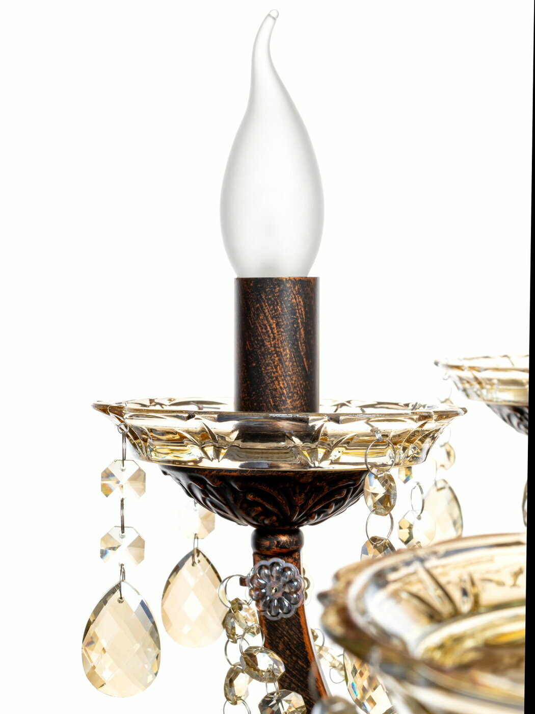 люстра подвесная LAMPLANDIA Florentina 8x40Вт E14 без плафонов,металл - фото №5