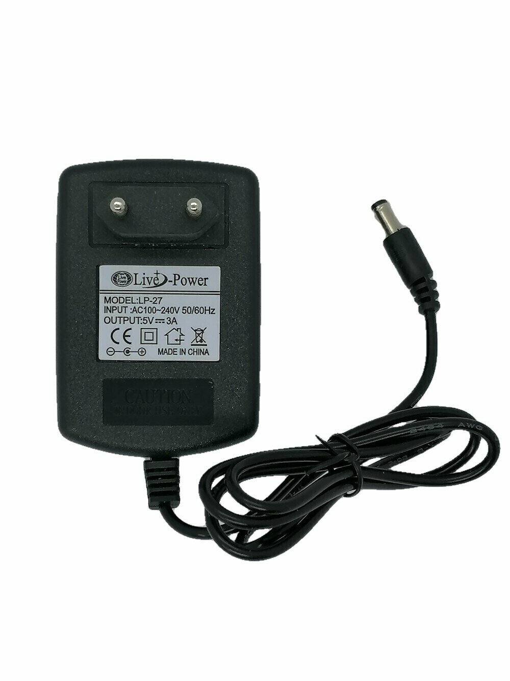 Блок питания Live Power 5V 3А (5.5*2.5mm) для LED-светильников приставок нтв+ и видеонаблюдения