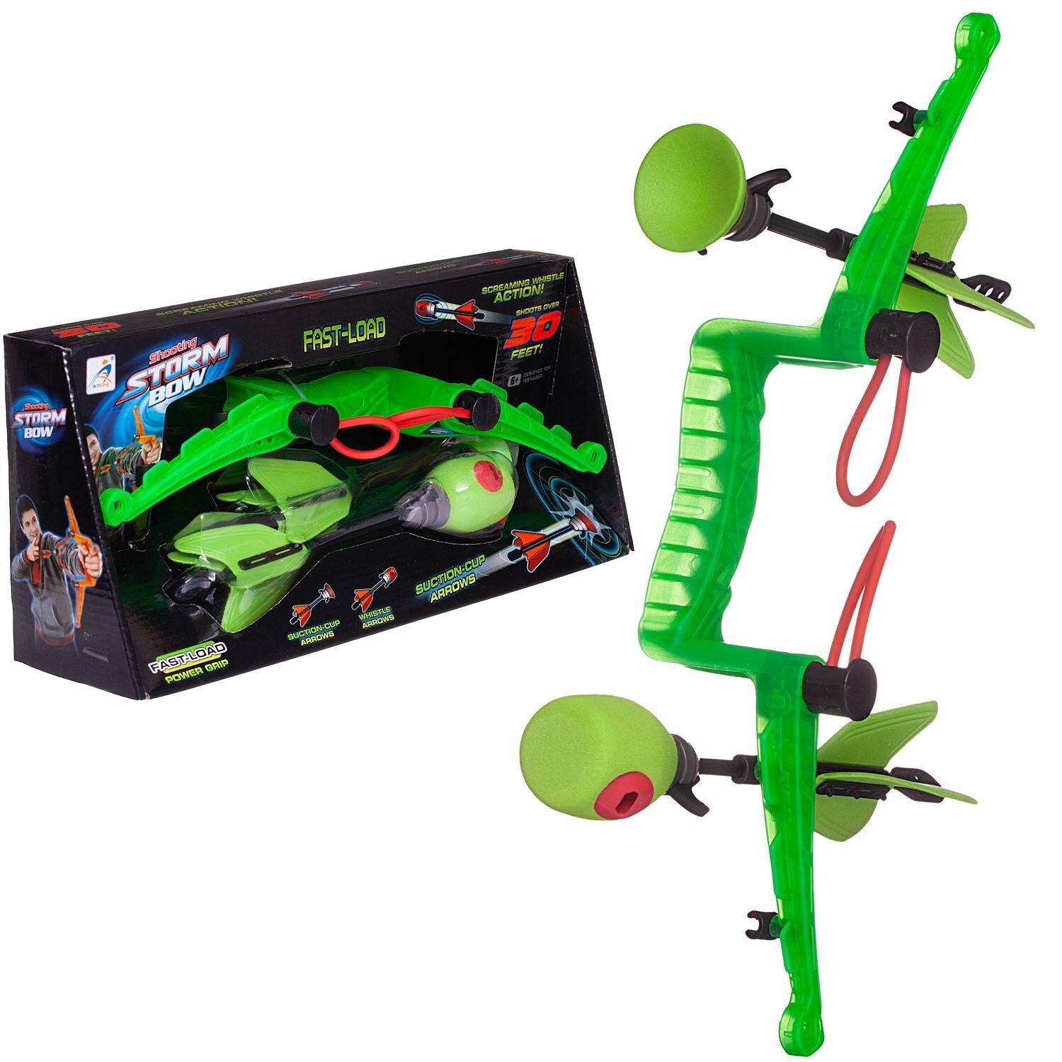 Игровой набор Лук с 2 стрелами, зеленый, в коробке - Junfa Toys [AX1021/зеленый]